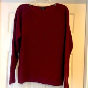 Maroon Sweater with v neck - Size L